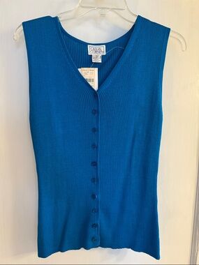 Casual corner spun silk button down vest